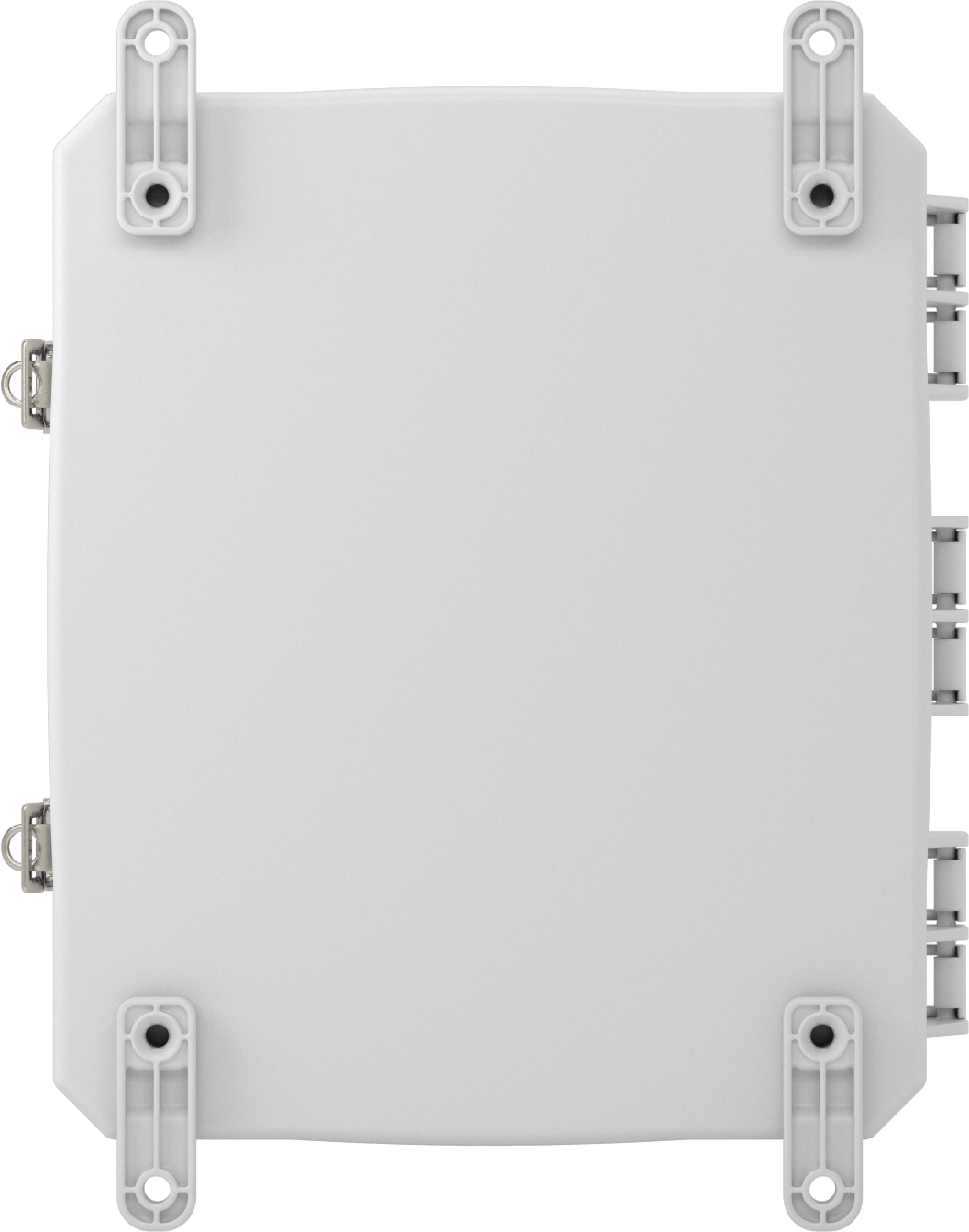 Versa-Panel Polikarbonat Muhafaza, Hızlı Açma Menteşeli Kapak, 11" x 13" x 7-1/2", Beyaz