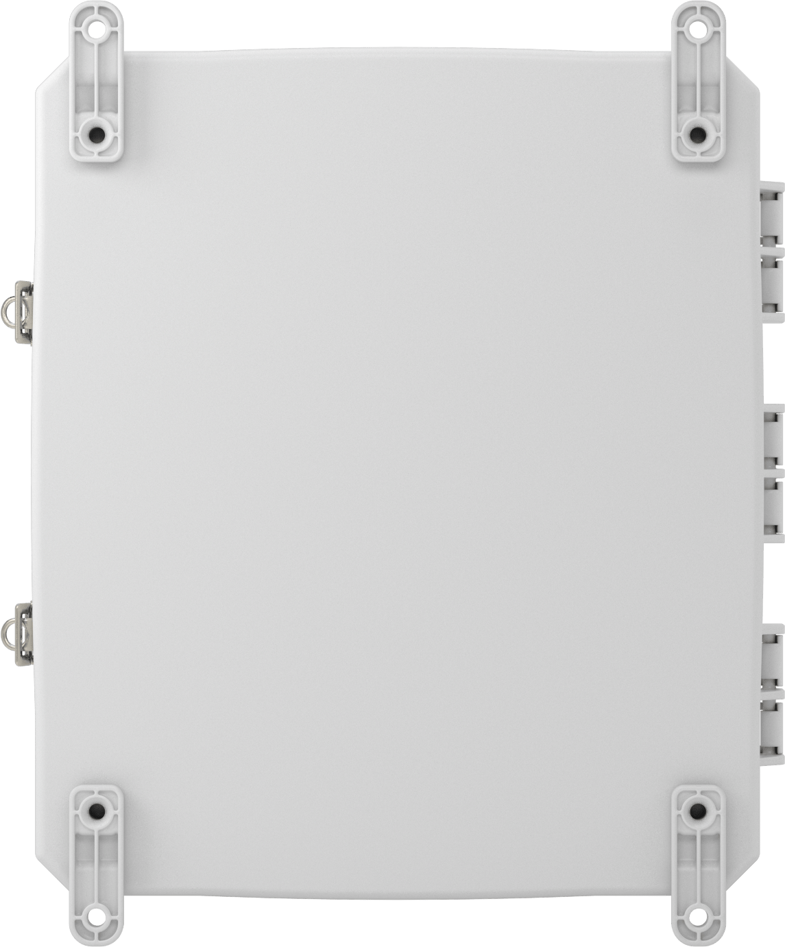 Versa-Panel Polikarbonat Muhafaza, Hızlı Açma Menteşeli Kapak, 13" x 15" x 7-1/2", Beyaz