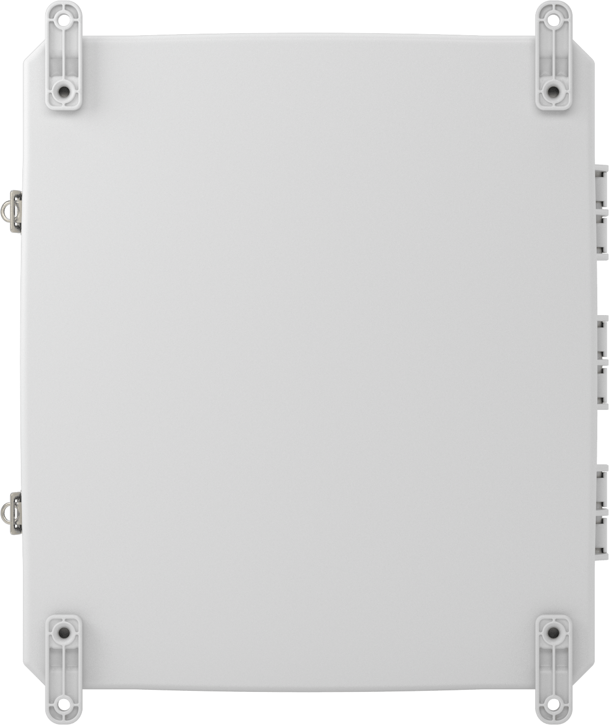 Versa-Panel Polikarbonat Muhafaza, Hızlı Açma Menteşeli Kapak, 15" x 17" x 8-1/2", Beyaz