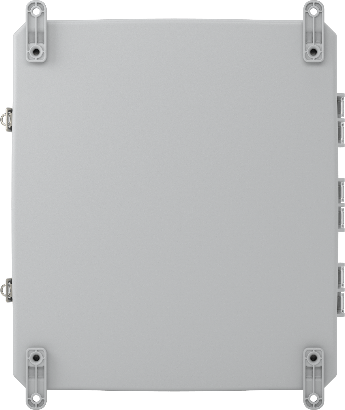 Versa-Panel Polikarbonat Muhafaza, Şeffaf Hızlı Açılır Kapak, 15" x 17" x 8-1/2", Gri