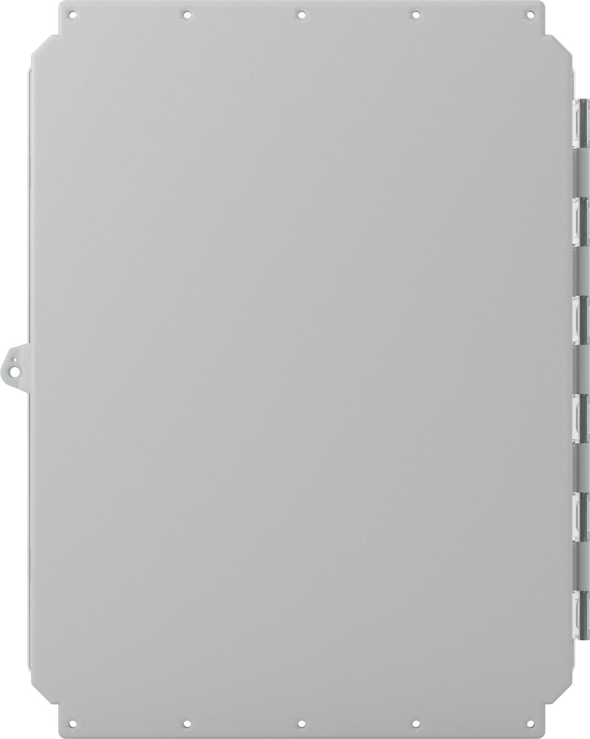 Versa-Panel Polikarbonat Muhafaza, Kolu Mandallı Şeffaf Menteşeli Kapak, 19" x 24" x 9", Gri