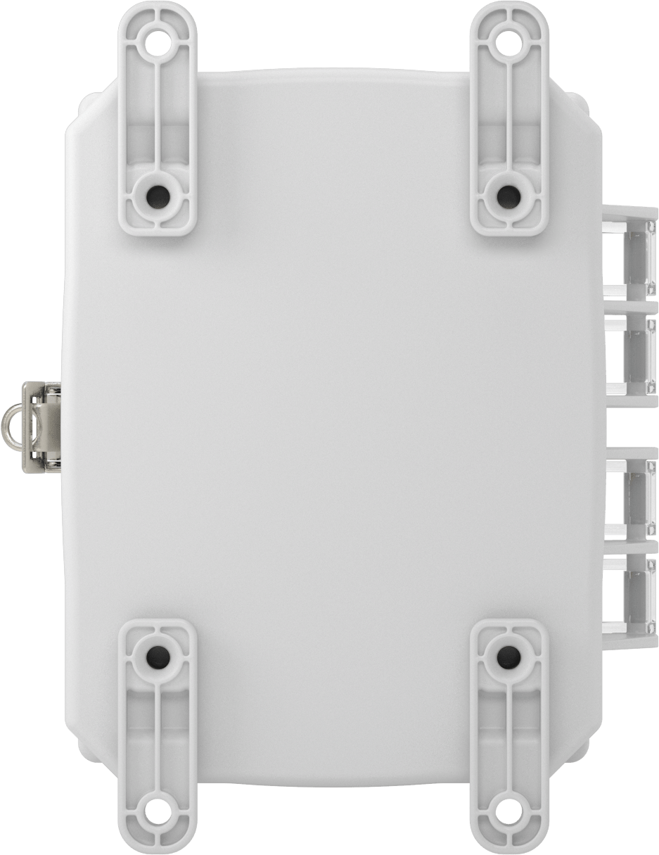 Versa-Panel Polikarbonat Muhafaza, Şeffaf Hızlı Açılır Kapak, 6.5" x 8.5" x 5.5", Beyaz