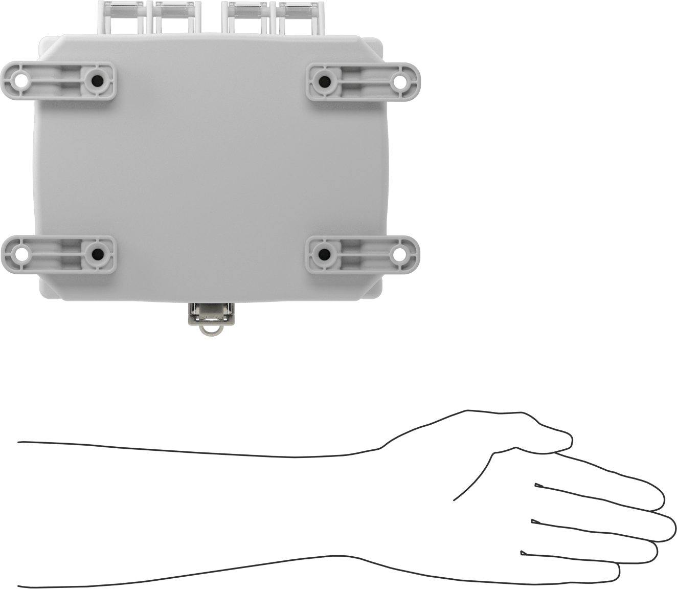 Versa-Panel Polikarbonat Muhafaza, Şeffaf Hızlı Açılır Kapak, 6.5" x 8.5" x 5.5", Beyaz