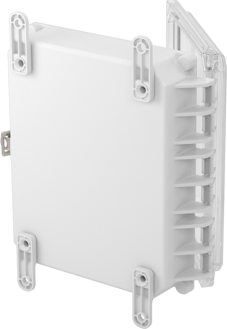 Versa-Panel Polikarbonat Muhafaza, Şeffaf Hızlı Açılır Kapak, 8-1/2" x 11" x 3.25", Beyaz