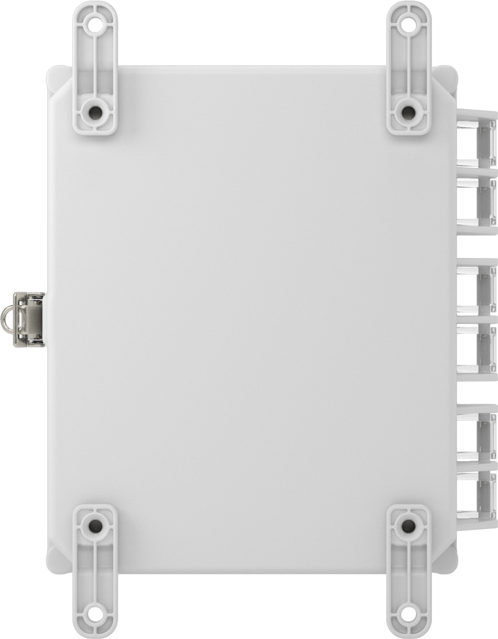 Versa-Panel Polikarbonat Muhafaza, Şeffaf Hızlı Açılır Kapak, 8-1/2" x 11" x 3.25", Beyaz