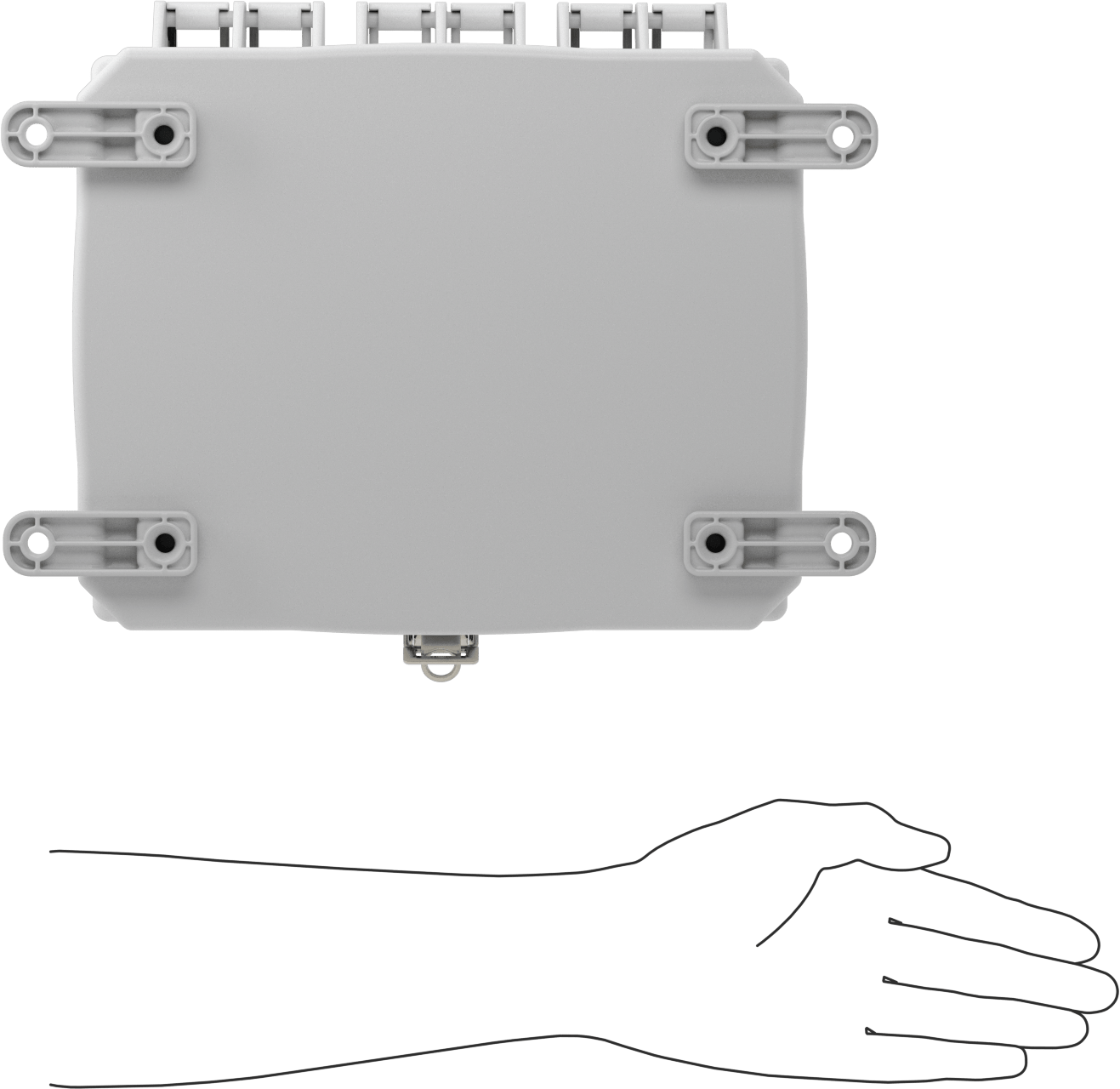 Versa-Panel Polikarbonat Muhafaza, Şeffaf Hızlı Açılır Kapak, 8.5" x 11" x 7.5", Beyaz