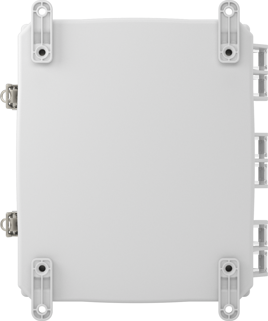 Versa-Panel Polikarbonat Muhafaza, Şeffaf Hızlı Açılır Kapak, 11" x 13" x 5-1/2", Beyaz