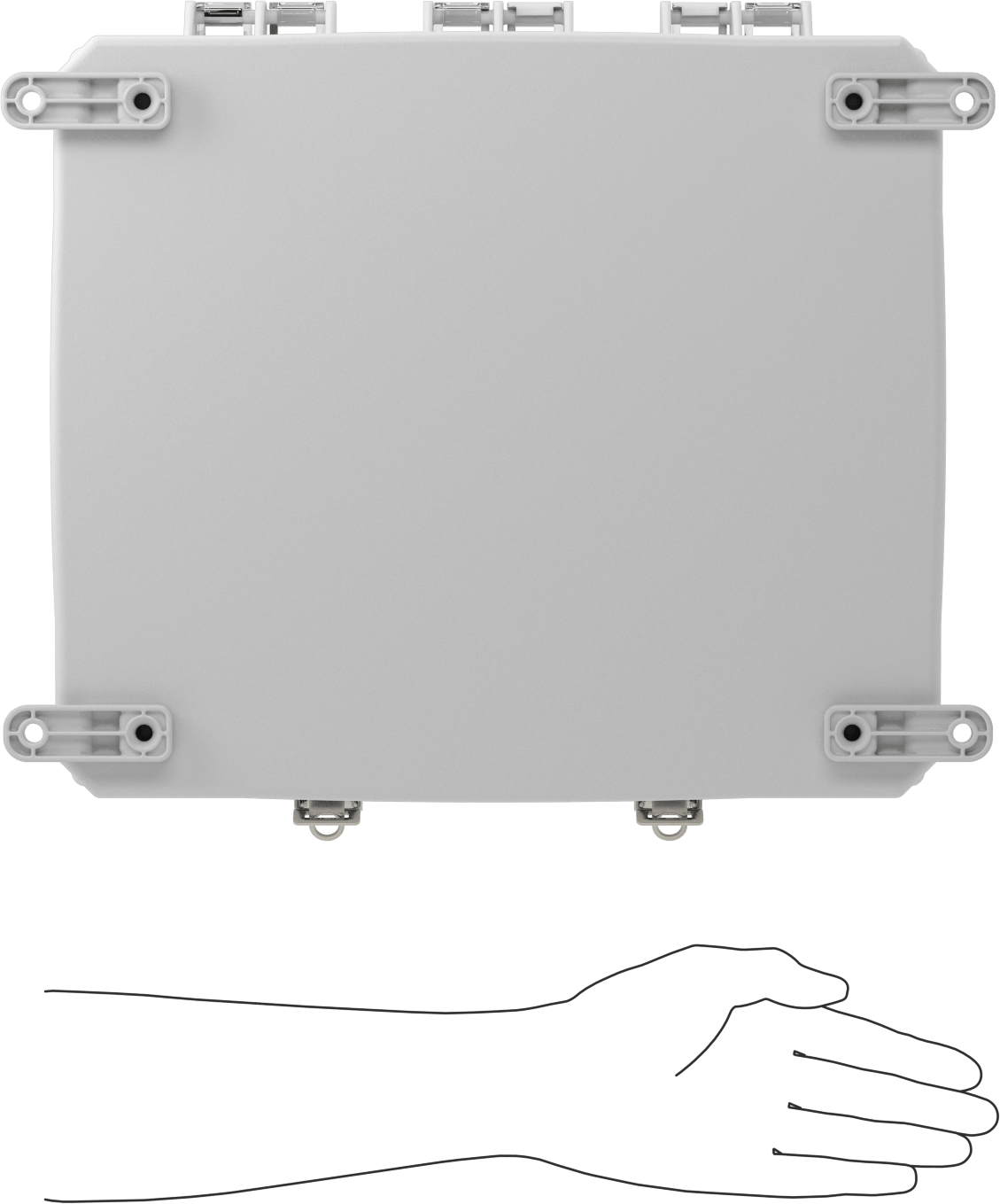 Versa-Panel Polikarbonat Muhafaza, Şeffaf Hızlı Açılır Kapak, 13" x 15" x 7-1/2", Beyaz