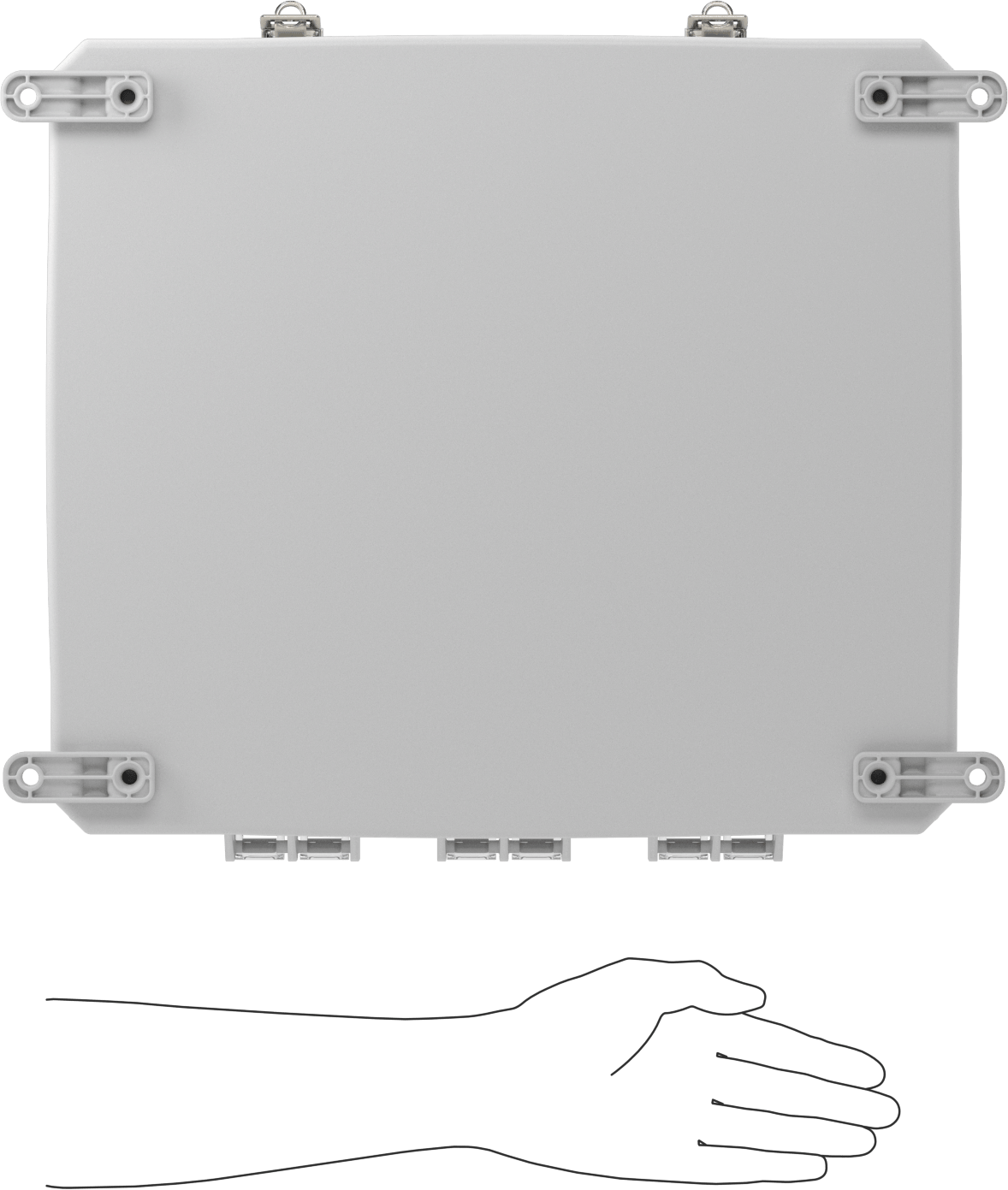 Versa-Panel Polikarbonat Muhafaza, Şeffaf Hızlı Açılır Kapak, 15" x 17" x 8-1/2", Beyaz