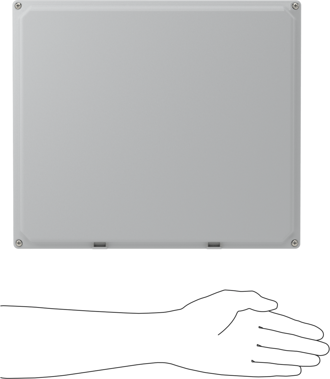 Versa-Panel Polikarbonat Muhafaza, Çıkarılabilir Kapak, Vida Kapatma, 13" x 15" x 7-1/2", Gri