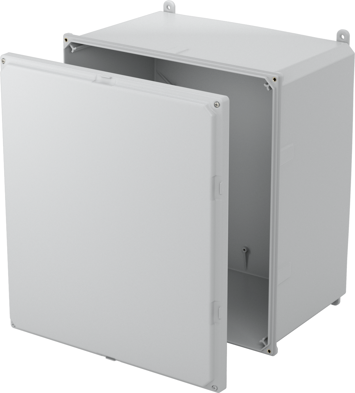 Versa-Panel Polikarbonat Muhafaza, Vidalı Kapaklı Kaldırılabilir Kapak, 17" x 19" x 12", Gri