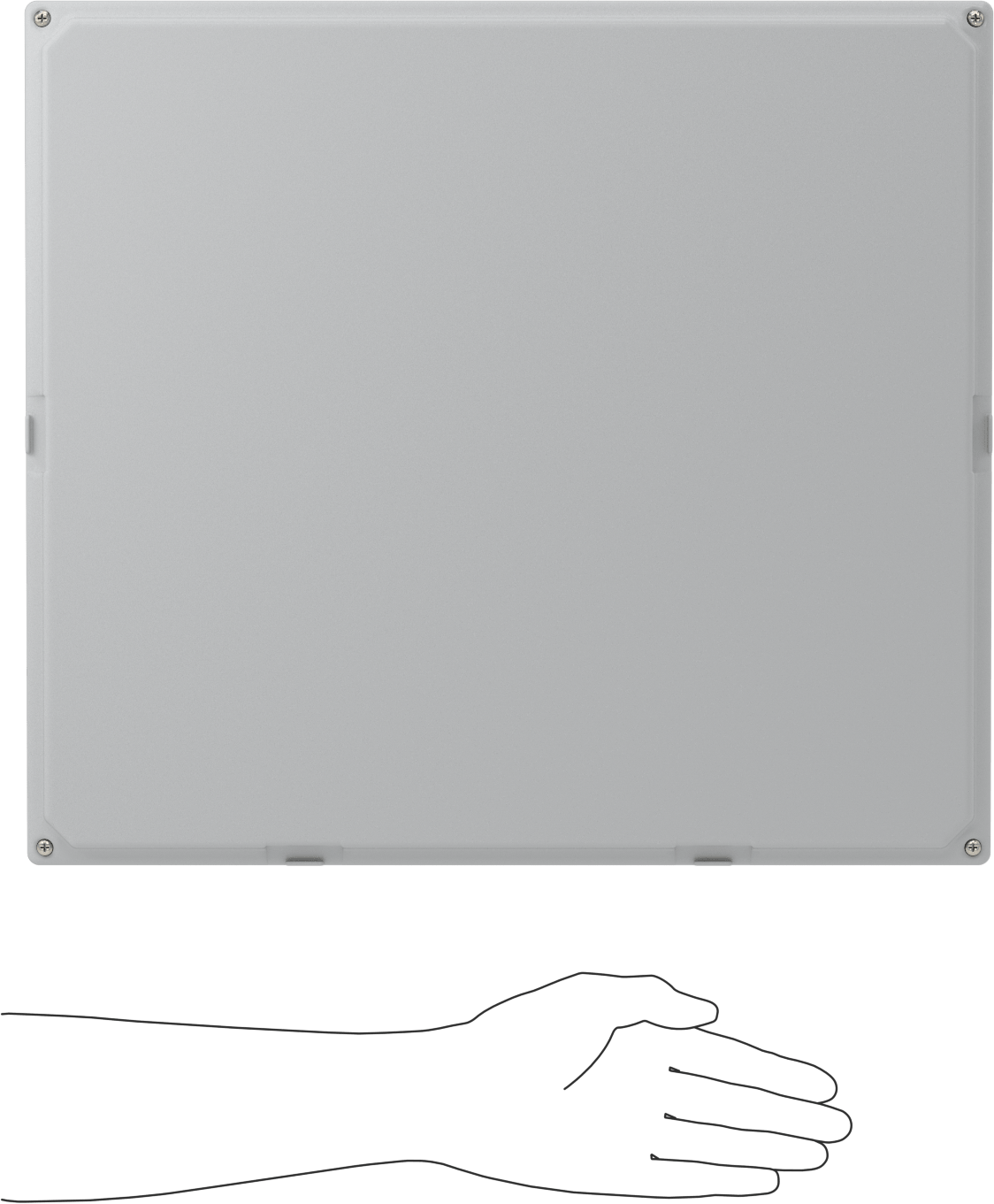 Versa-Panel Polikarbonat Muhafaza, Vidalı Kapaklı Kaldırılabilir Kapak, 17" x 19" x 12", Gri