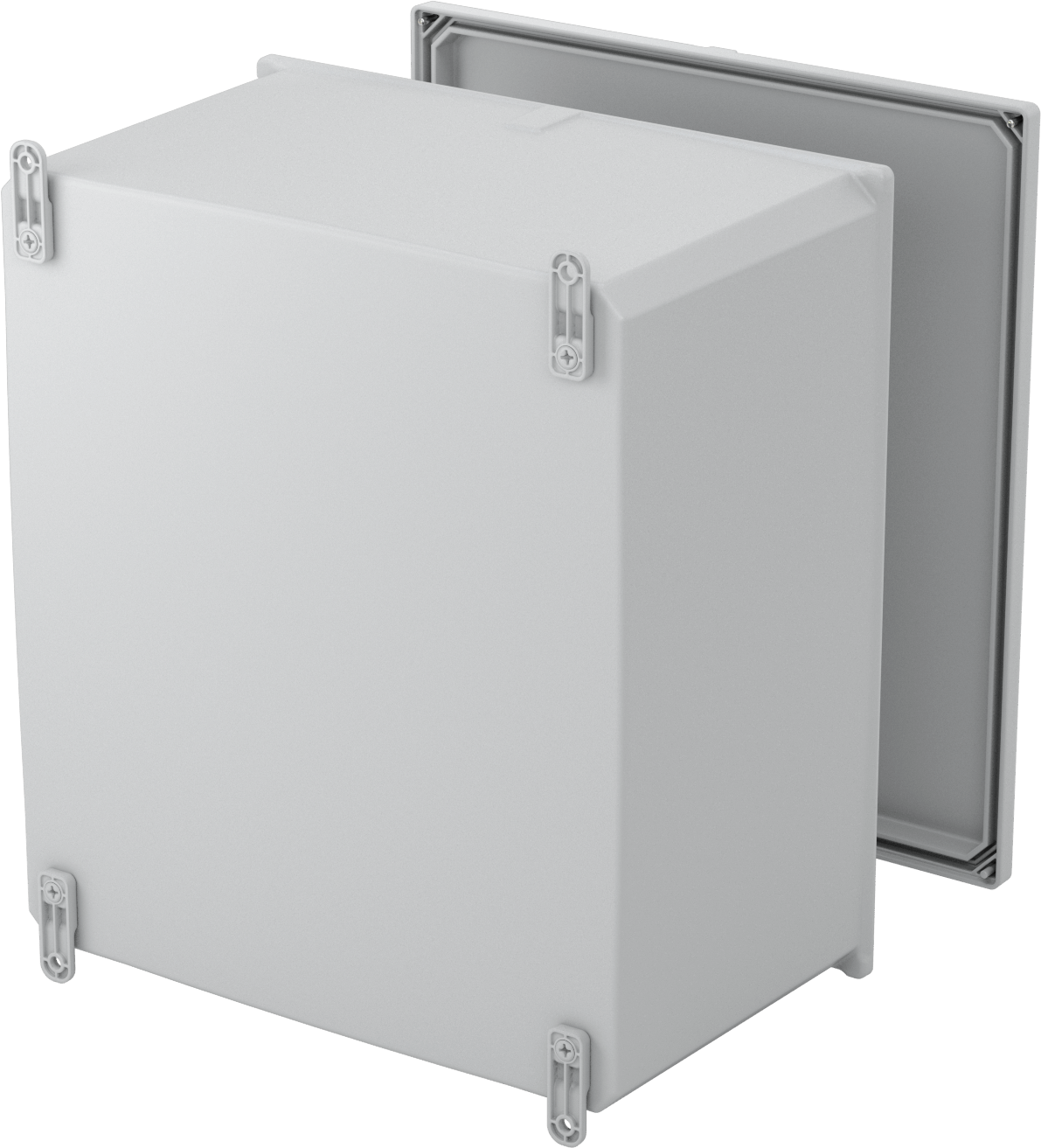 Versa-Panel Polikarbonat Muhafaza, Vidalı Kapaklı Kaldırılabilir Kapak, 17" x 19" x 12", Gri
