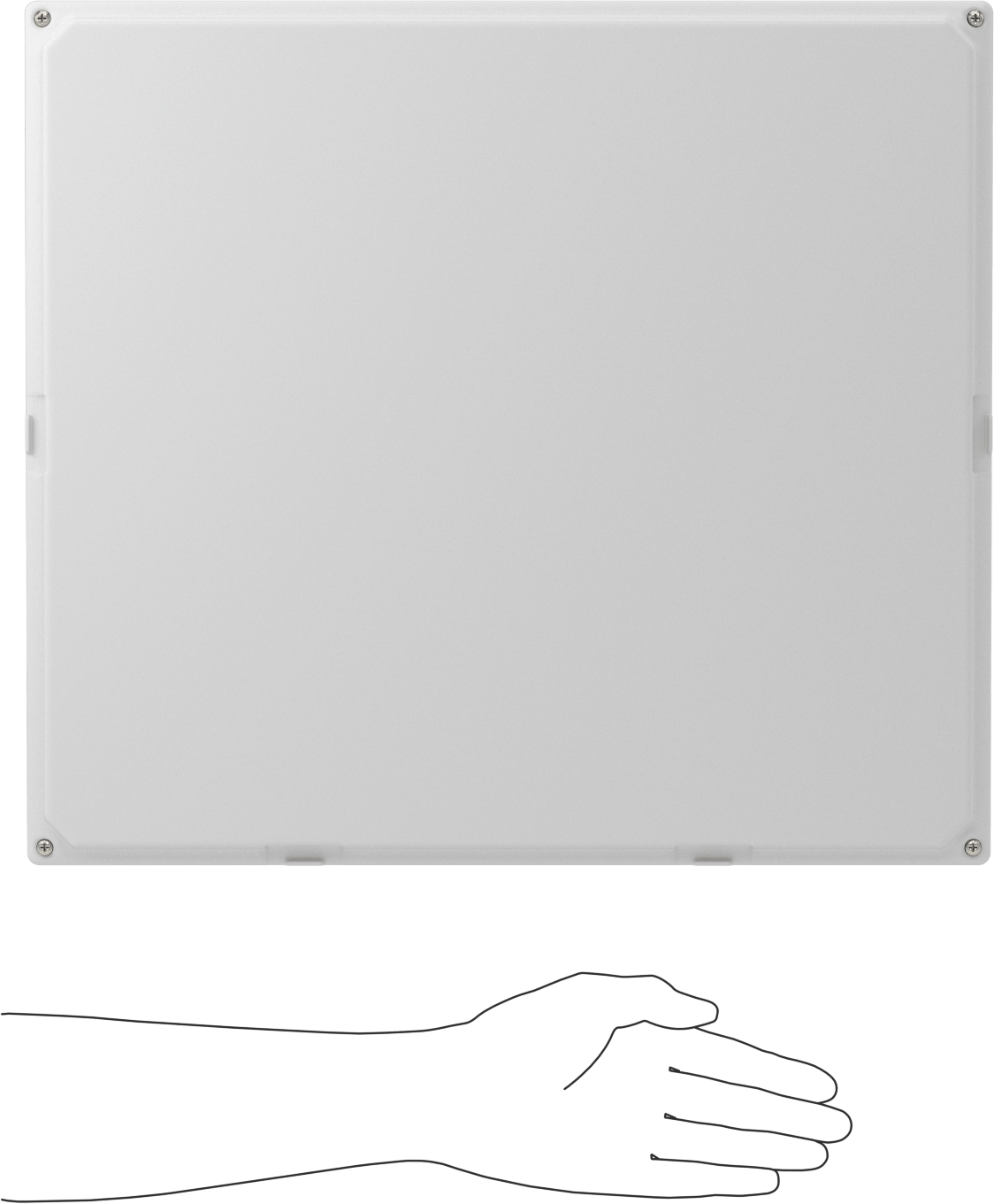 Versa-Panel Polikarbonat Muhafaza, Su Geçirmez, Vidalı Menteşe Kapağı, 17" x 19" x 12", Beyaz