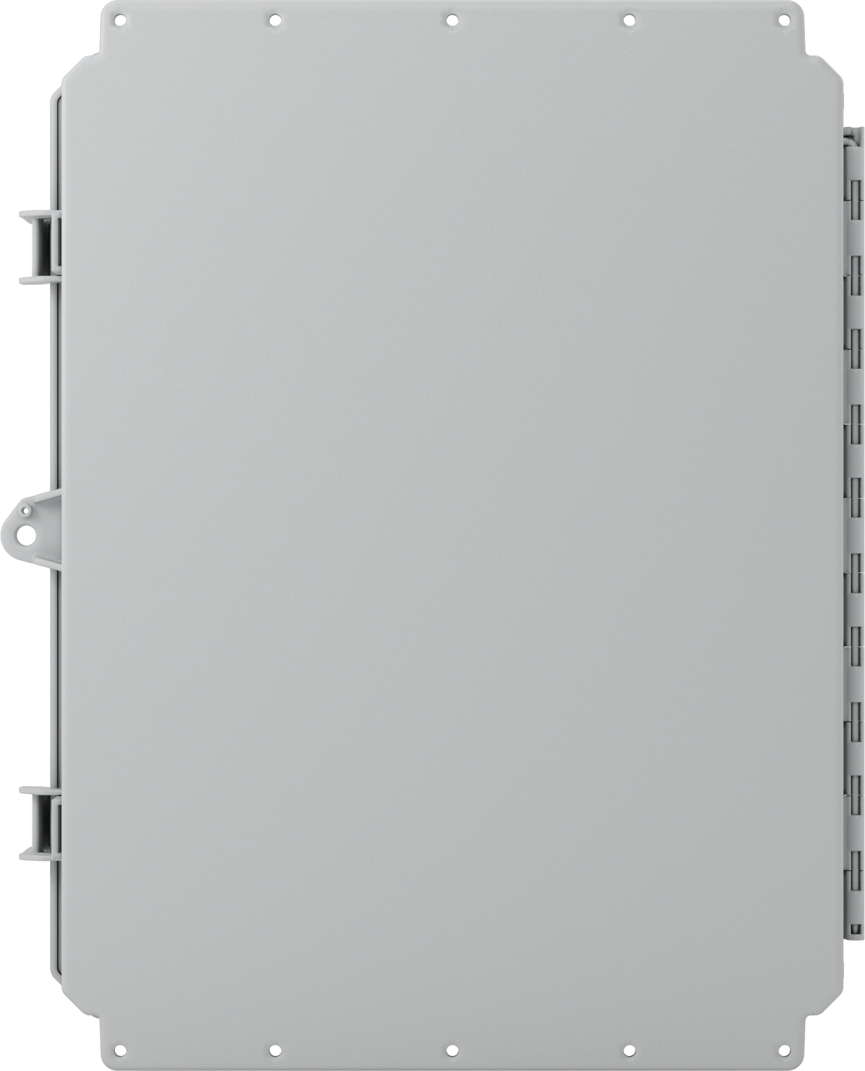 Versa-Panel Polikarbonat Muhafaza, Hızlı Açma Menteşeli Kapak, 19" x 24" x 9", Gri