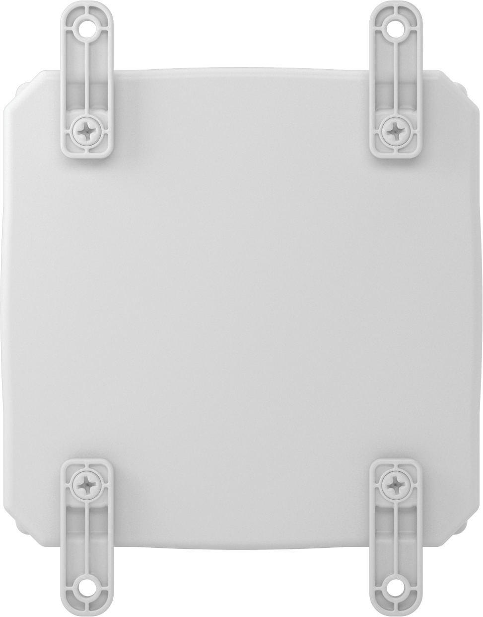 Versa-Panel Polikarbonat Muhafaza, Vidalı Şeffaf Menteşeli Kapak, 8.5" x 8.5" x 5.5", Beyaz