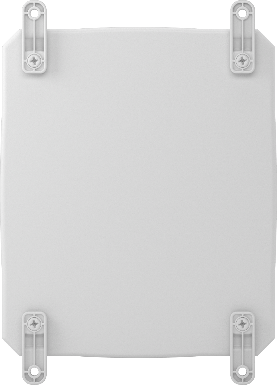 Versa-Panel Polikarbonat Muhafaza, Vidalı Şeffaf Menteşeli Kapak, 11" x 13" x 7.5", Beyaz