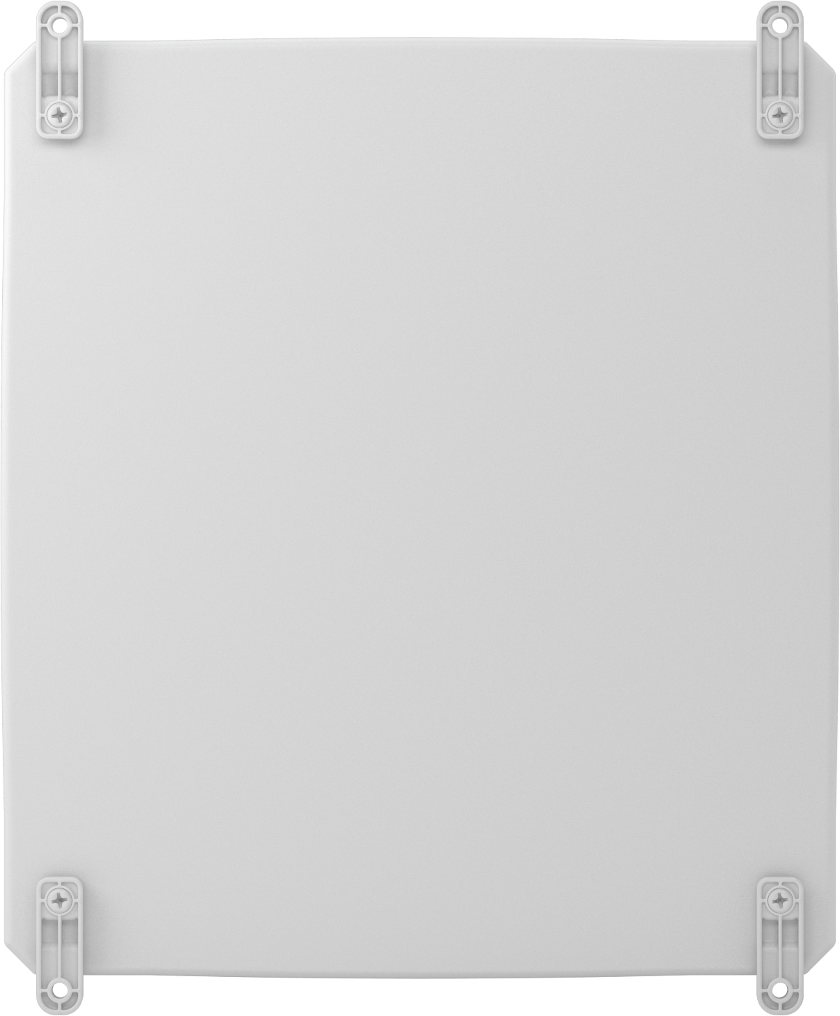 Versa-Panel Polikarbonat Muhafaza, Vidalı Şeffaf Menteşeli Kapak, 17" x 19" x 12", Beyaz