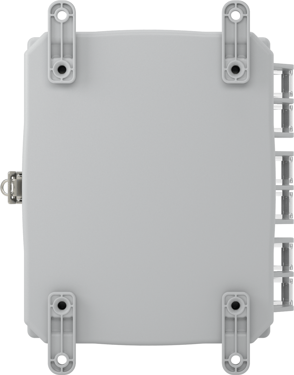 Versa-Panel Polikarbonat Muhafaza, Şeffaf Hızlı Açılır Kapak, 8-1/2" x 11" x 5-1/2", Gri