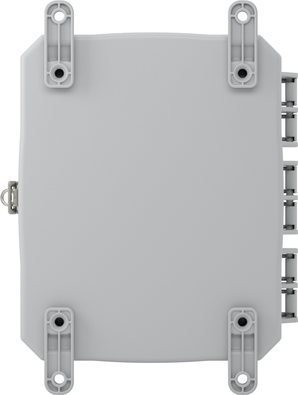 Versa-Panel Polikarbonat Muhafaza, Hızlı Açma Menteşeli Kapak, 8.5" x 11" x 7.5", Gri