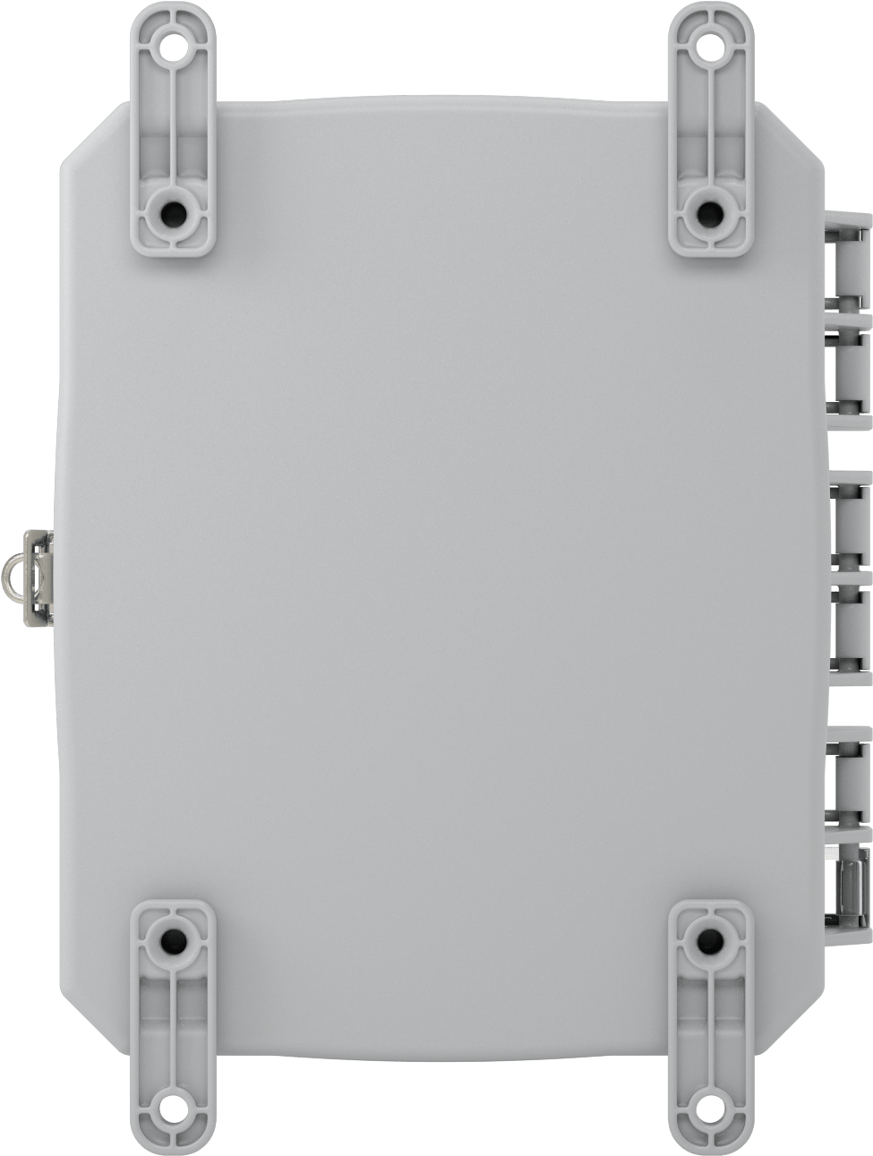 Versa-Panel Polikarbonat Muhafaza, Şeffaf Hızlı Açılır Kapak, 8-1/2" x 11" x 7-1/2", Gri