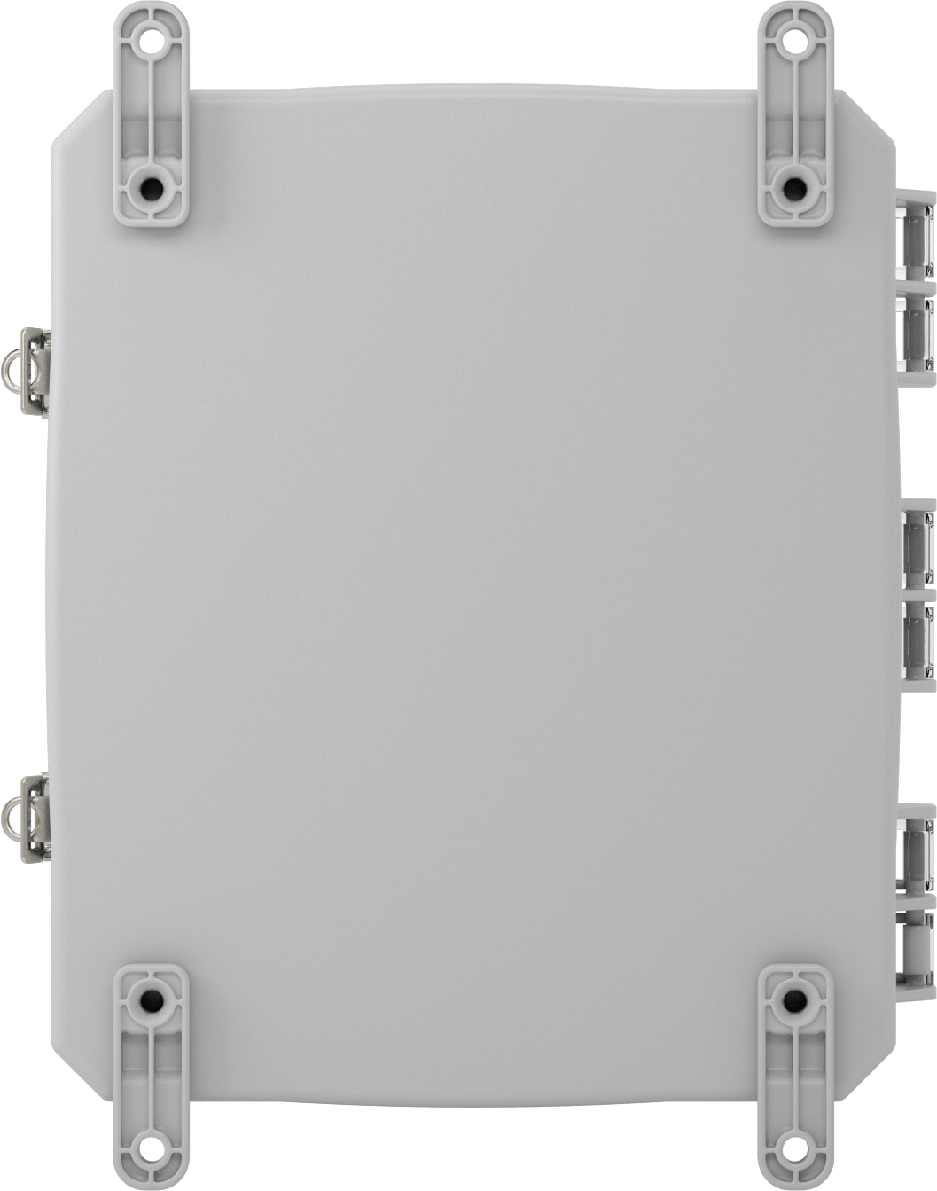 Versa-Panel Polikarbonat Muhafaza, Şeffaf Hızlı Açılır Kapak, 11" x 13" x 7-1/2", Gri