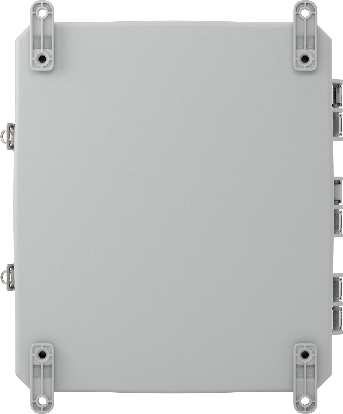 Versa-Panel Polikarbonat Muhafaza, Şeffaf Hızlı Açılır Kapak, 13" x 15" x 7-1/2", Gri