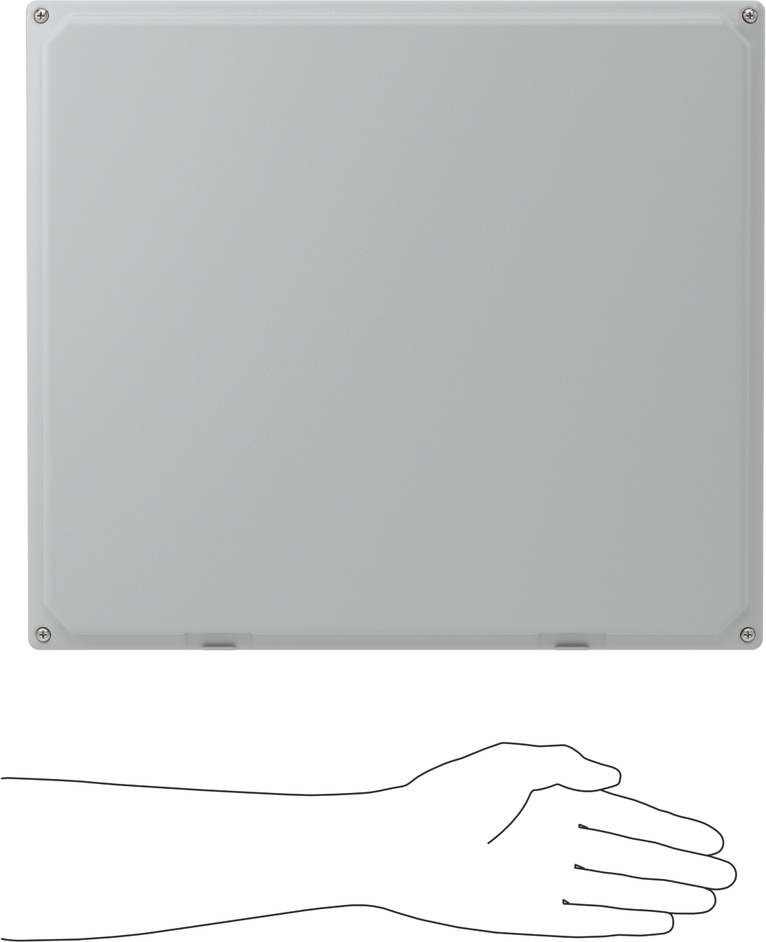 Versa-Panel Polikarbonat Muhafaza, Su Geçirmez, Vidalı Menteşe Kapağı, 15" x 17" x 8.5", Gri