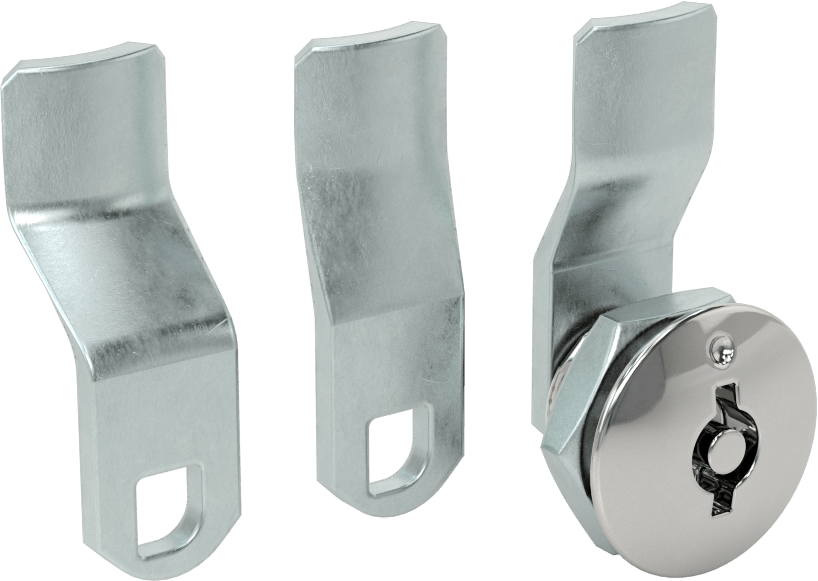 İki Yönlü Tahrikli Kam Kilidi, Sabit Mandal, Krom Kaplı Çinko, 1-1/4" Baş Çapı, 5 mm Anahtar