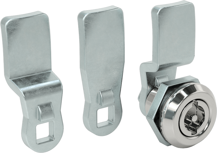 İki Yönlü Tahrikli Kam Kilidi, Sabit Mandal, Krom Kaplı Çinko, 1-1/8" Baş Çapı, 3 mm Anahtar