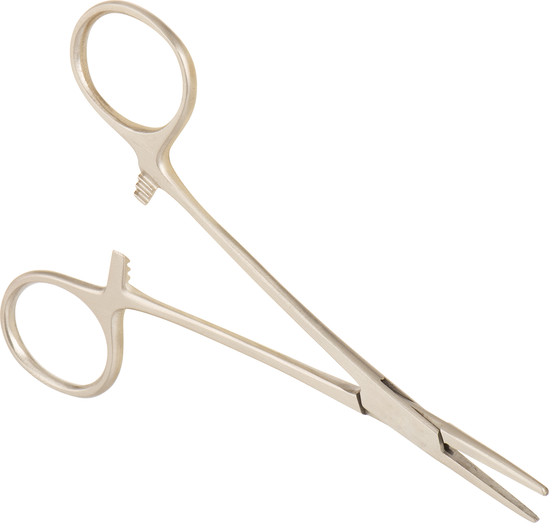 Kilitli Hemostat, Düz Burunlu ve Düz Tutamaklı, Paslanmaz Çelik, 5" Toplam, 29/32" Çene Uzunluğu