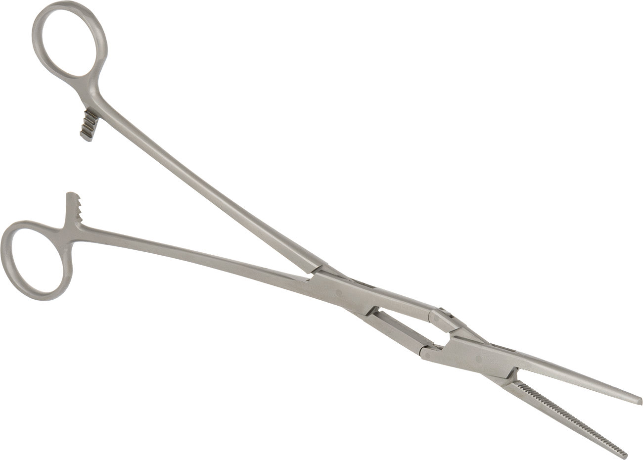 Kilitli Hemostat, Düz Burunlu ve Düz Tutamak, Çift Eklem, Paslanmaz Çelik, 10" Toplam Uzunluk