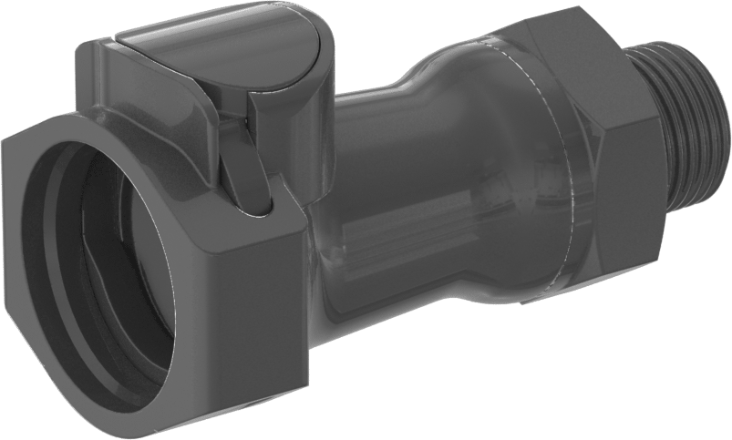 Yiyecek ve İçecek için Hızlı Bağlantı Kesme Boru Bağlantısı, Soket, 3/8 Kaplin Boyutu x 3/8 NPT Erkek