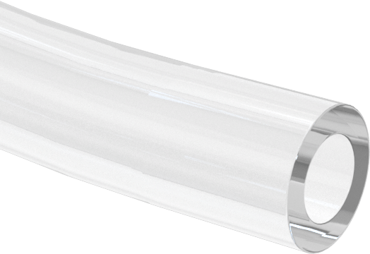 Aşınmaya Dayanıklı PVC/Poliüretan Şeffaf Boru, Yiyecek ve İçecek için, 3/16" ID, 5/16" OD