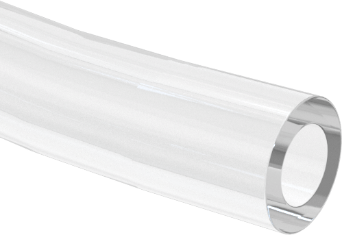 Aşınmaya Dayanıklı PVC/Poliüretan Şeffaf Boru, Yiyecek ve İçecek için, 3 mm ID, 5 mm OD