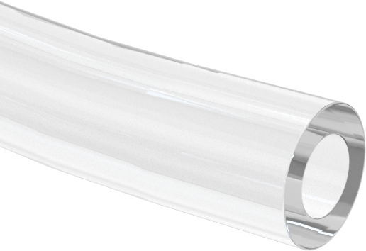 Aşınmaya Dayanıklı PVC/Poliüretan Şeffaf Boru, Yiyecek ve İçecek için, 4 mm ID, 7 mm OD