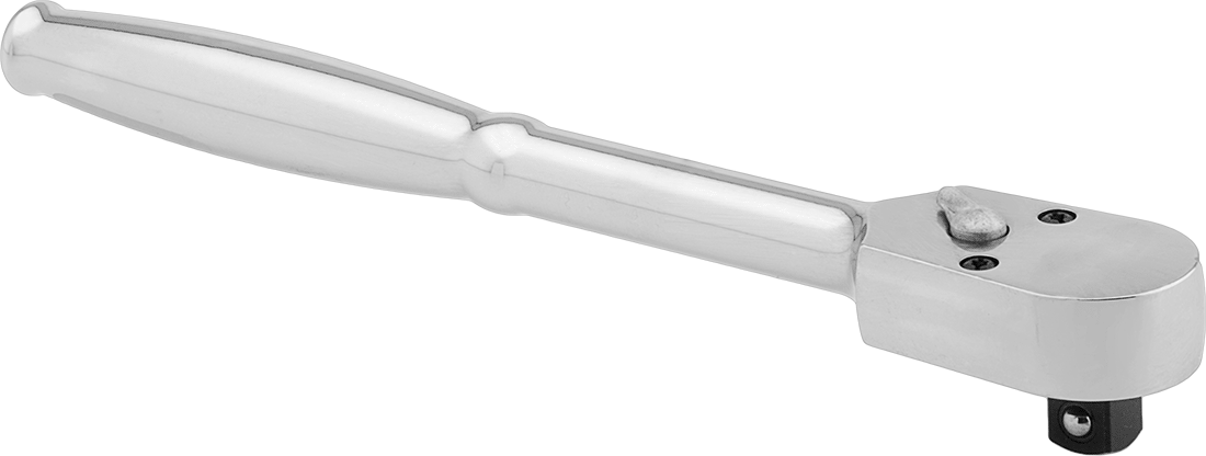 Sızdırmaz Başlı Cırcır Anahtarı, 3/8" Kare Tahrik, 8" Toplam Uzunluk, Krom Kaplı Çelik