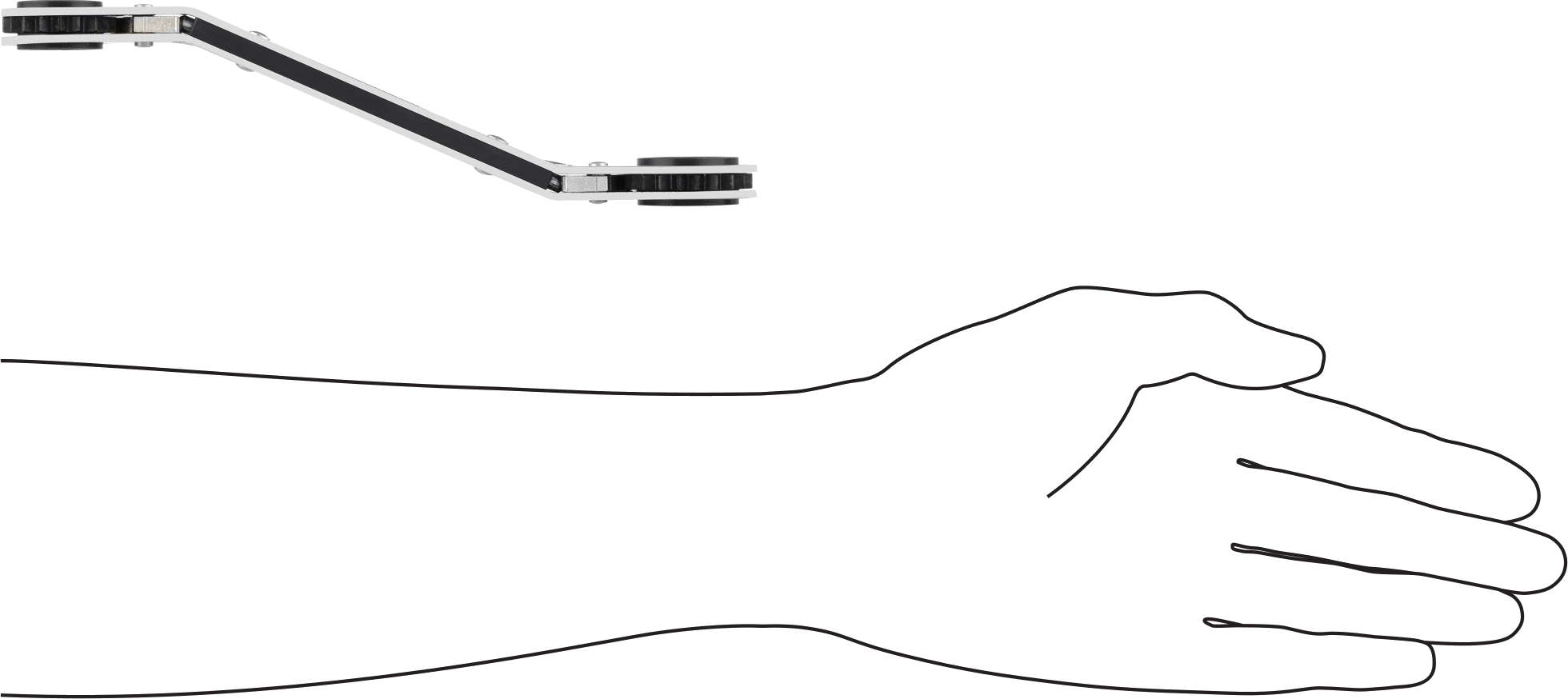 Derin Ofsetli Cırcırlı Çift Başlı Kutu Anahtarı, 12-Uçlu Açıklıklar, 5/8“ x 3/4” Boyut, 8" Toplam Uzunluk