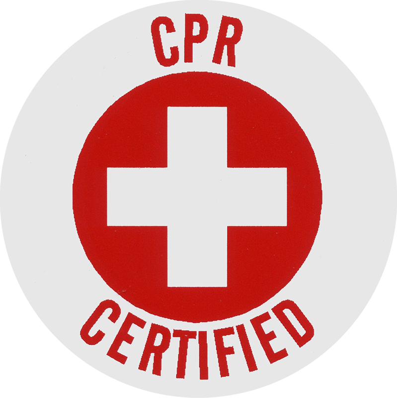 Baret Etiketleri, 2 inç Çap, (CPR Sertifikalı)