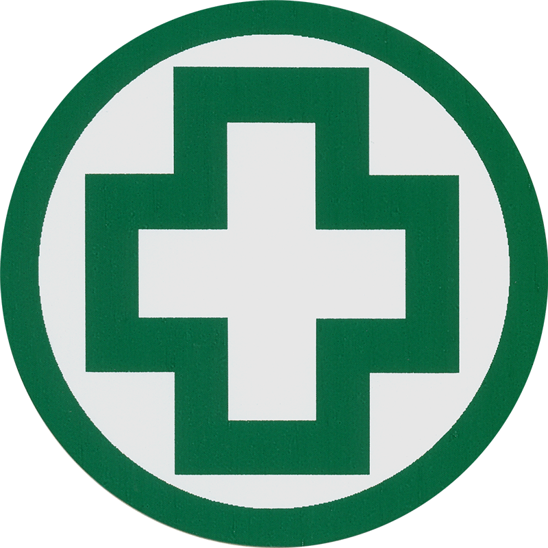 Baret Etiketleri, 2 inç Çap, (Çapraz)