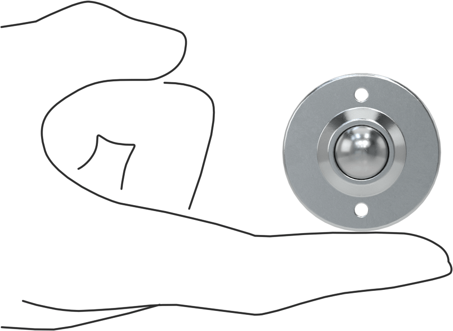 Gömme Flanş Montajlı Bilyalı Transfer, Çinko Kaplı Çelik Muhafaza, 5/8" Çaplı Çelik Bilye, 26 lb. Kapasite