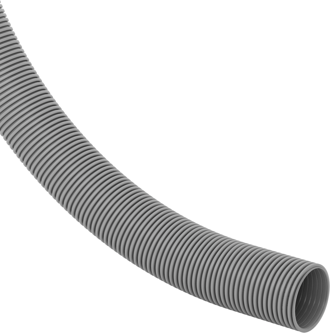 Toz için Pürüzsüz Akışlı Esnek Kanal Hortumu, 4" ID, 4-1/2" OD