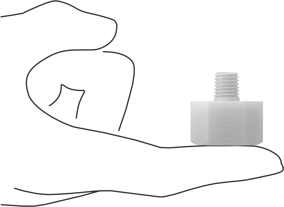 Gıda ve İçecek için Kimyasal Dirençli Boru Bağlantı Elemanı, PVDF, Redüksiyon Adaptörü, 1/2 NPT Dişi x 1/8 NPT Erkek