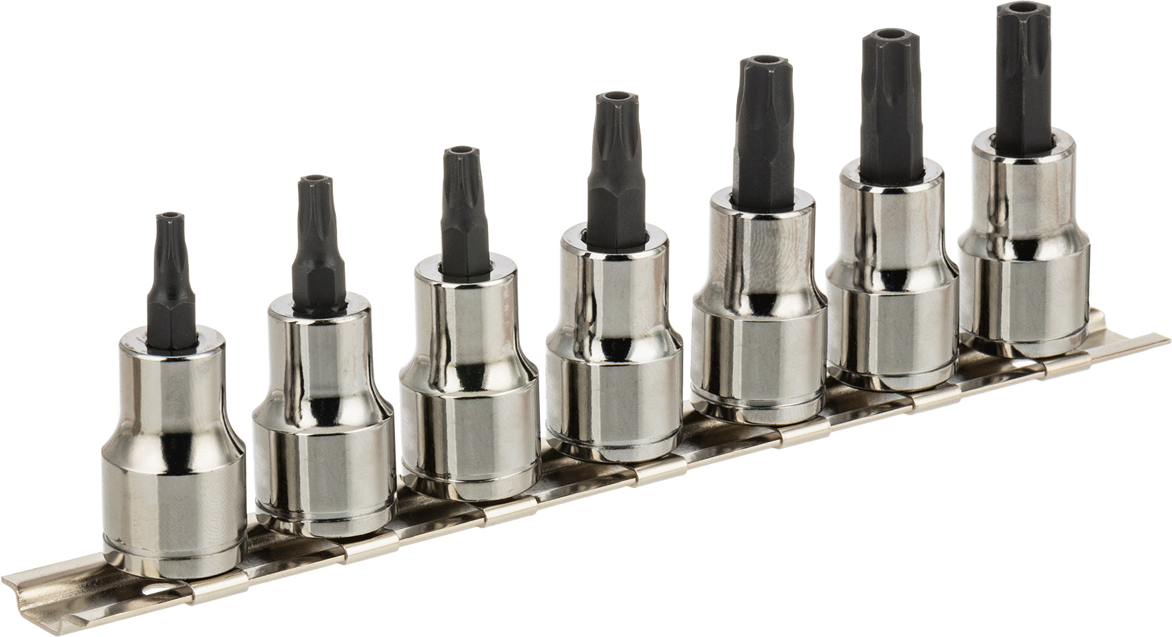 Kurcalamaya Dayanıklı Torx Uçlu Soket, 7 Parça Set, 3/8" Kare Tahrik