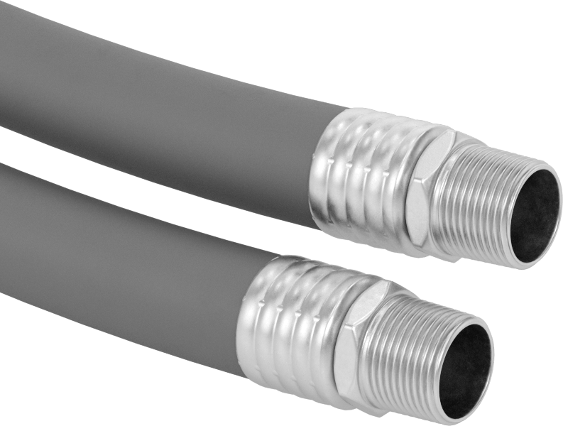 EPDM Kauçuk Hava Hortumu, 3/4 x 3/4 NPTF Pirinç Erkek Bağlantı Parçaları ile, 200 PSI