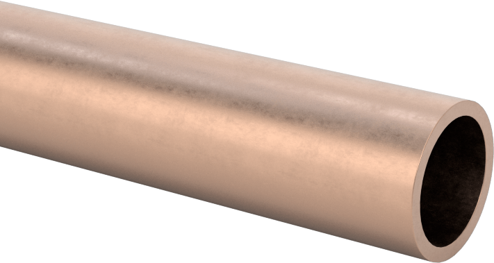 Denizcilik Sınıfı Bakır Nikel Boru, 0,035" Duvar Kalınlığı, 3/8" OD, 0.305" ID, 3 Fit Uzunluk