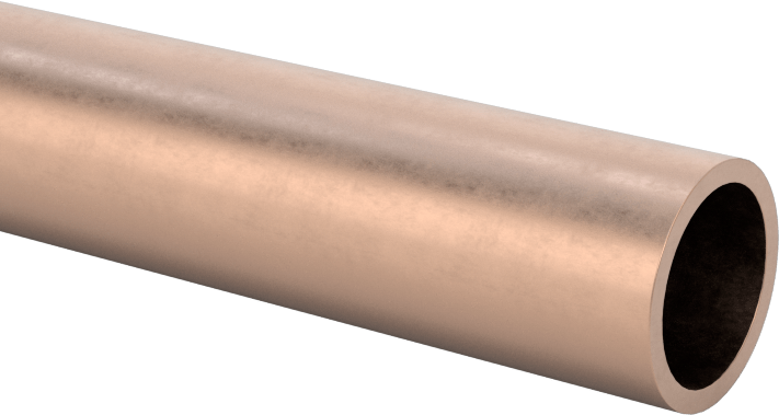 Denizcilik Sınıfı Bakır Nikel Boru, 0,035" Duvar Kalınlığı, 3/8" OD, 0.305" ID, 6 Fit Uzunluk