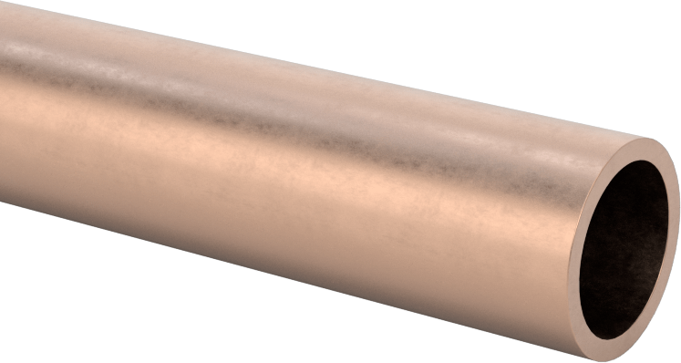 Denizcilik Sınıfı Bakır Nikel Boru, 0,049 inç Duvar Kalınlığı, 1/2" OD, 0.402" ID, 3 Fit Uzunluk