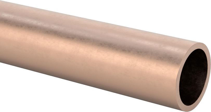 Denizcilik Sınıfı Bakır Nikel Boru, 0,065" Duvar Kalınlığı, 3/4" OD, 0.620" ID, 3 Fit Uzunluk