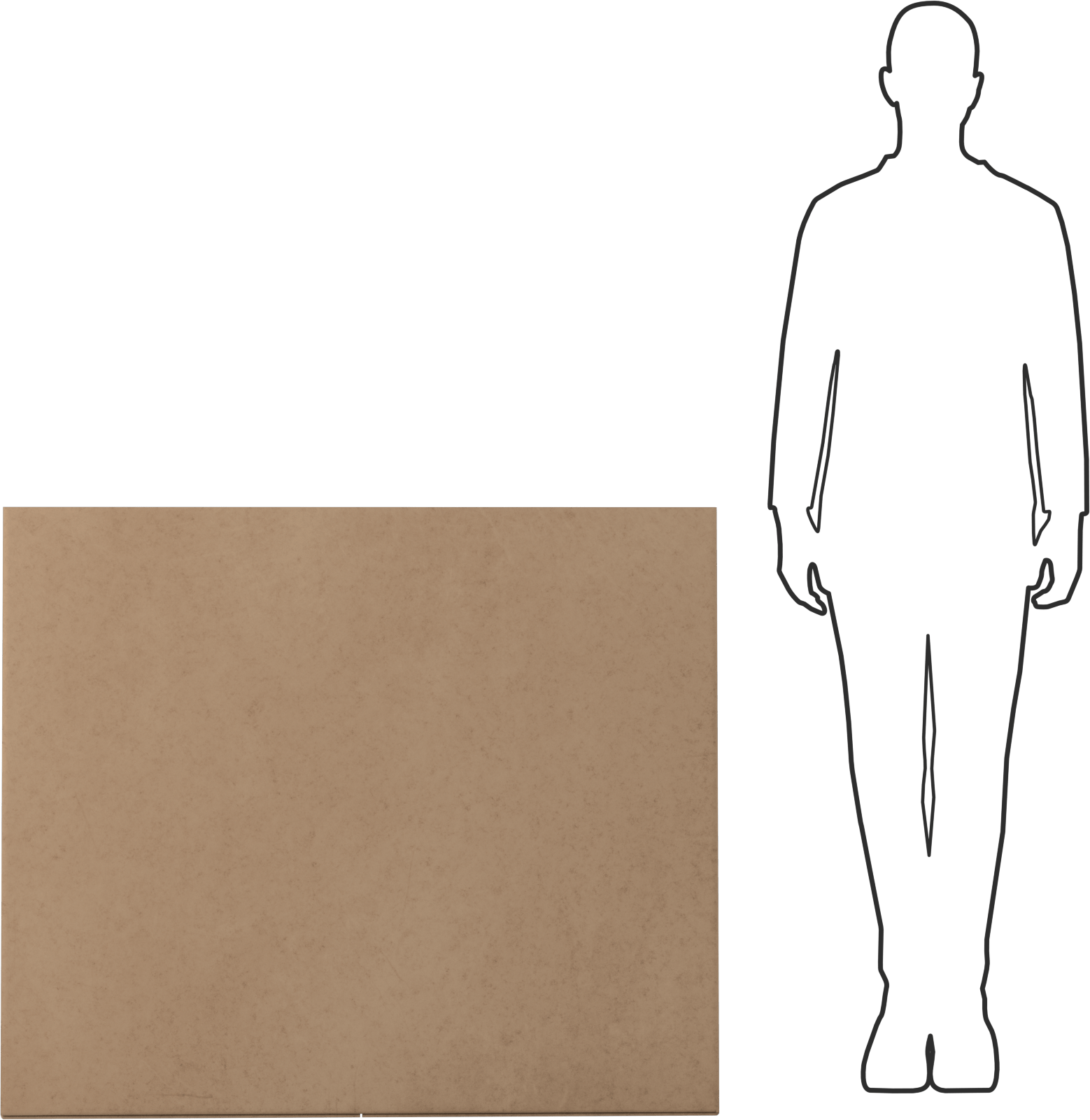 Yüksekliği Ayarlanabilir Büyük Kapasiteli Karton Kutu, 47-3/4“ Uzunluk x 40” Genişlik x 34" Yükseklik İç
